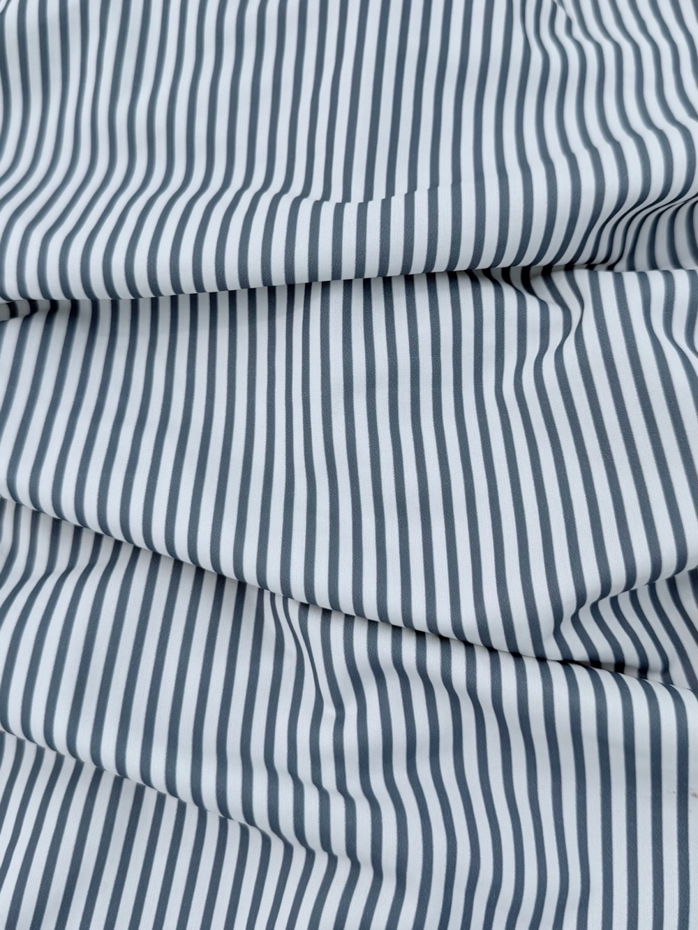 Edikted Striped Strapless Ruffled Swim Dress in Blue and White - Picture 4 of 5
